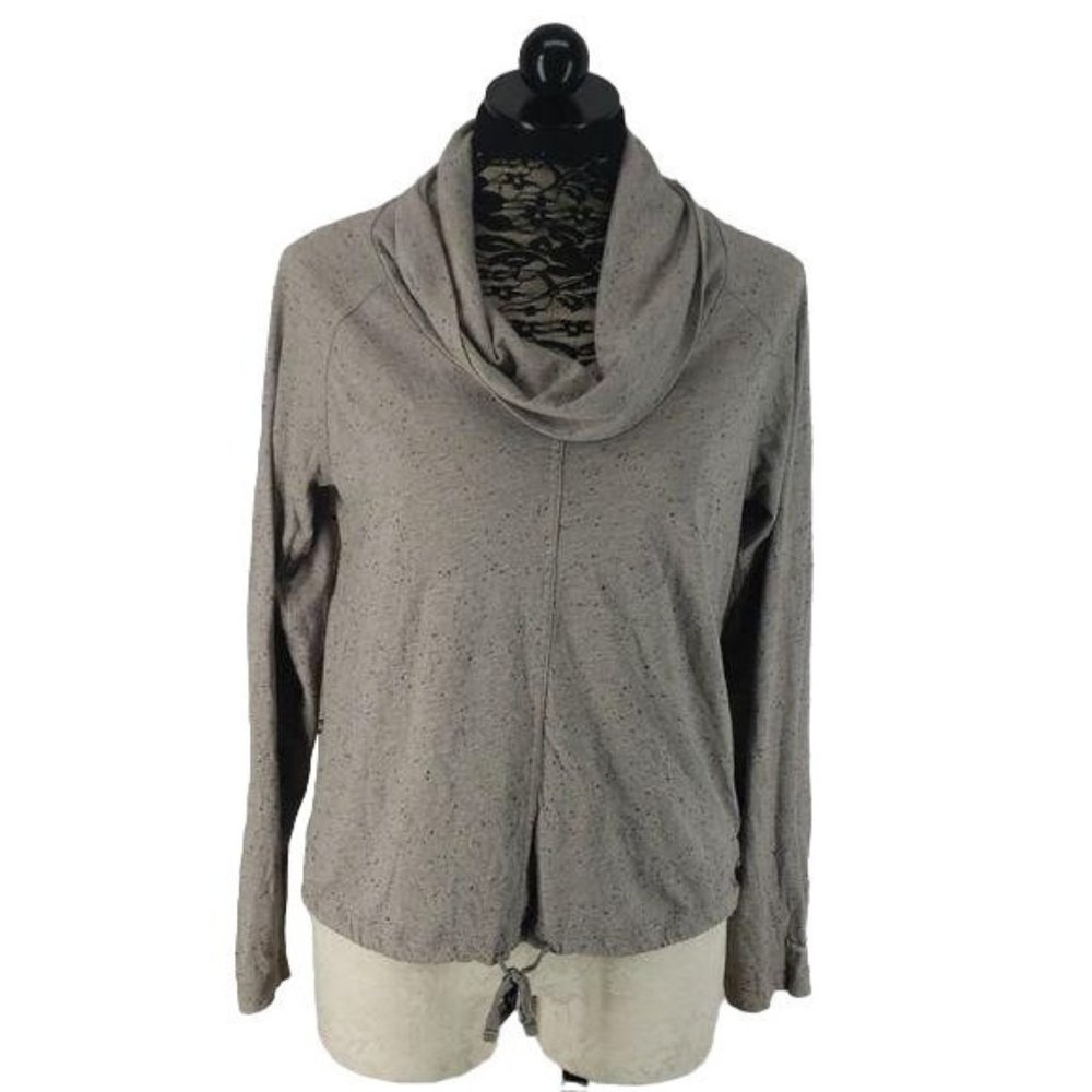 Columbia Women Space Grey Cowl Neck Pullover Long Sleeve Shirt Medium